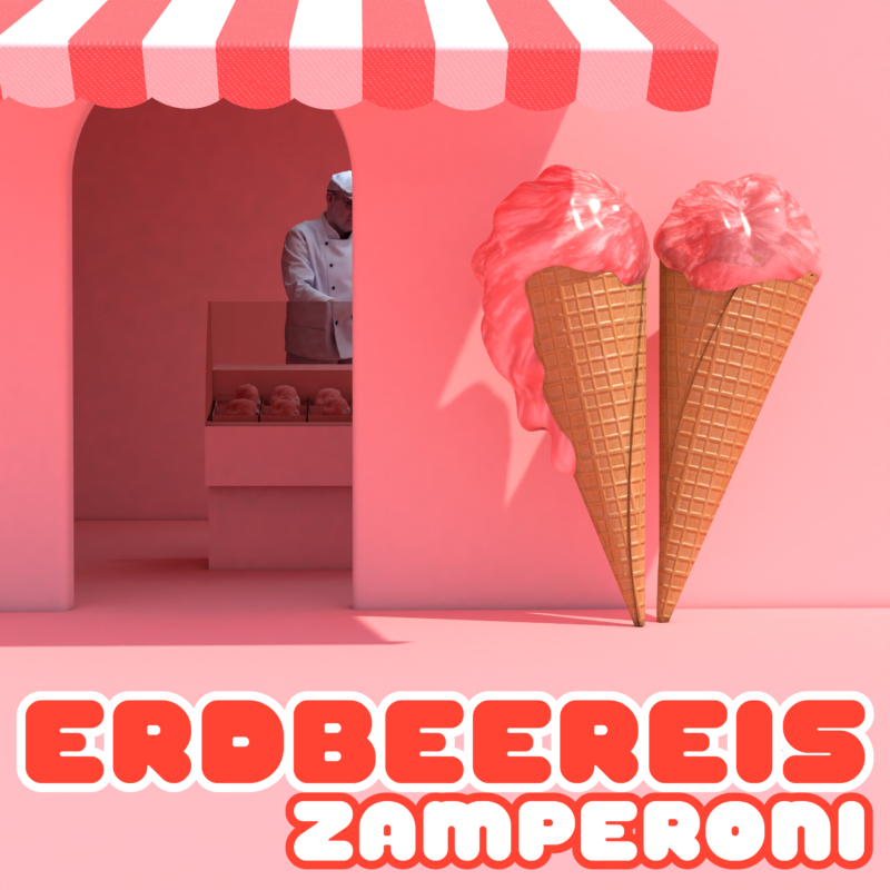 Zamperoni“ Erdbeereis „